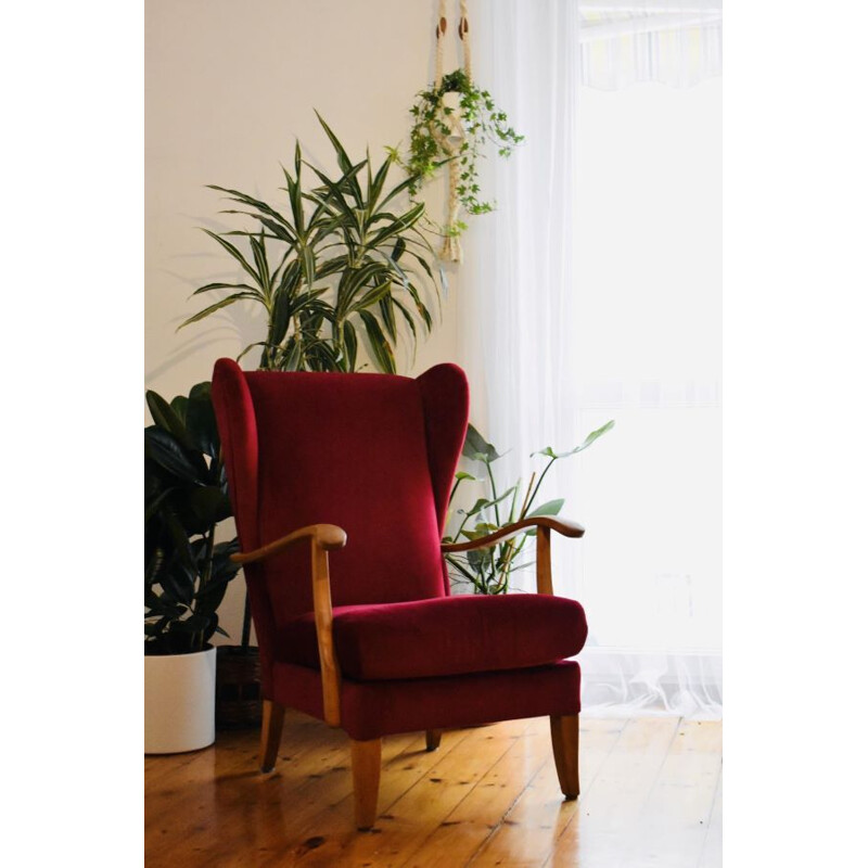 Vintage oak armchair 1950