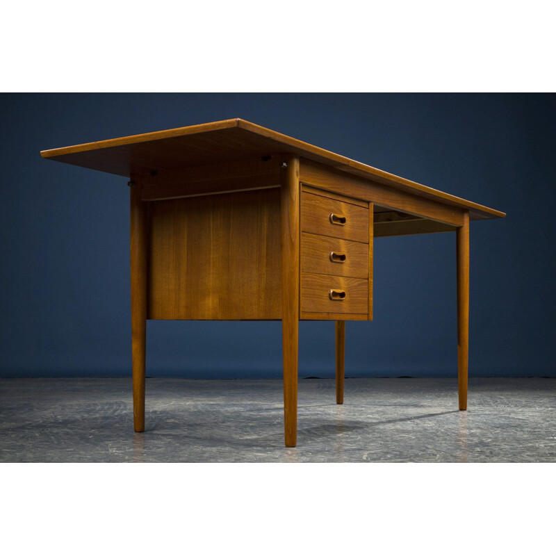 Bureau vintage réglable en teck par Arne Vodder 1960