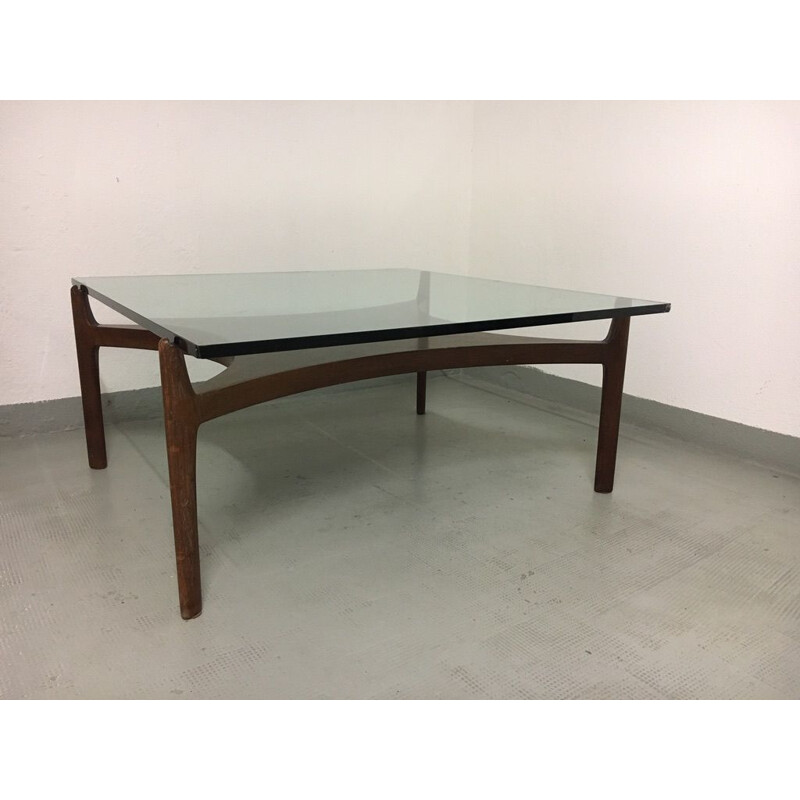 Vintage teak coffee table by Sven Ellekaer, Denmark 1960