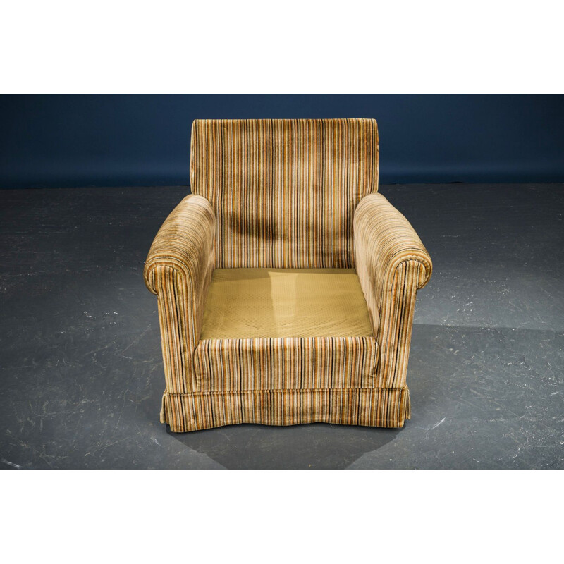 Fauteuil vintage à ressorts avec roues 1960