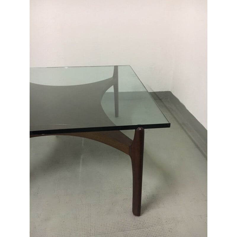 Table basse vintage en teck par Sven Ellekaer, Danemark 1960