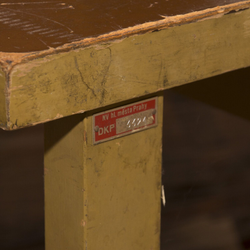 Vintage industrial workbench, Czechoslovakia 1930