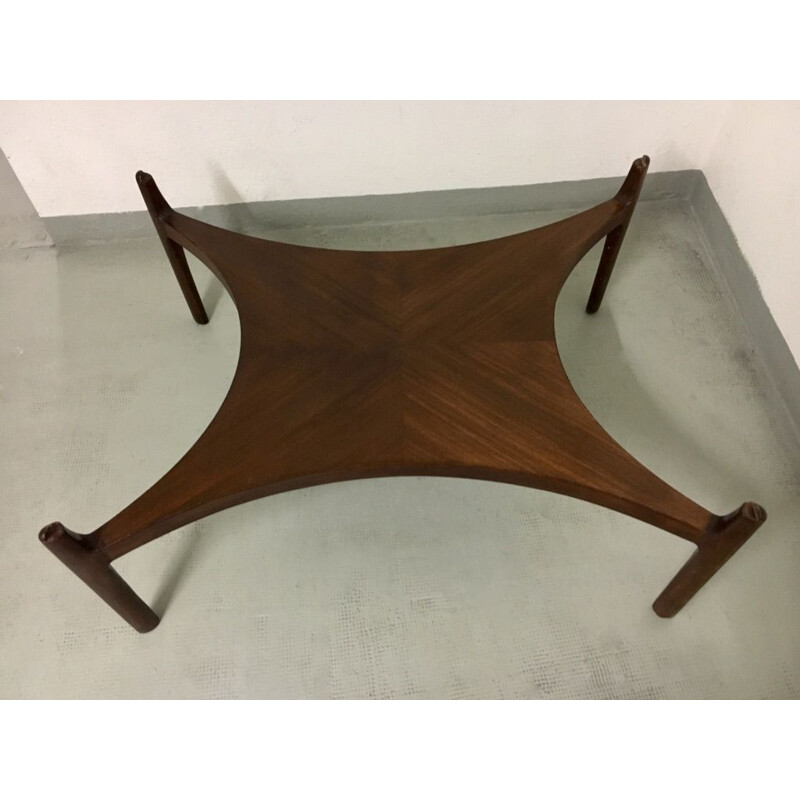 Table basse vintage en teck par Sven Ellekaer, Danemark 1960