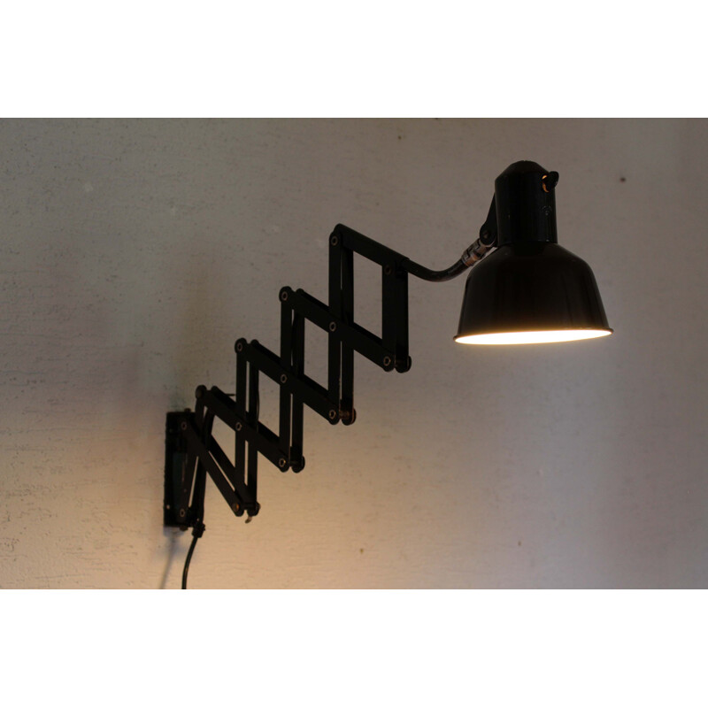 Vintage scissors wall lamp by Sis 1930