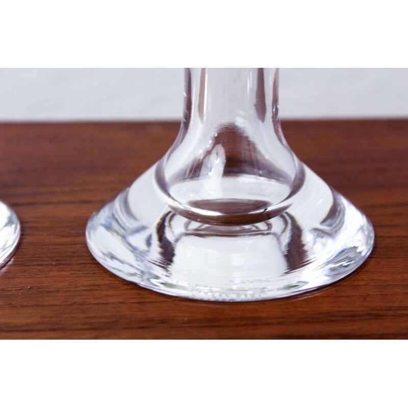 Pair of vintage candleholders by Kjell Engman for Kosta Boda