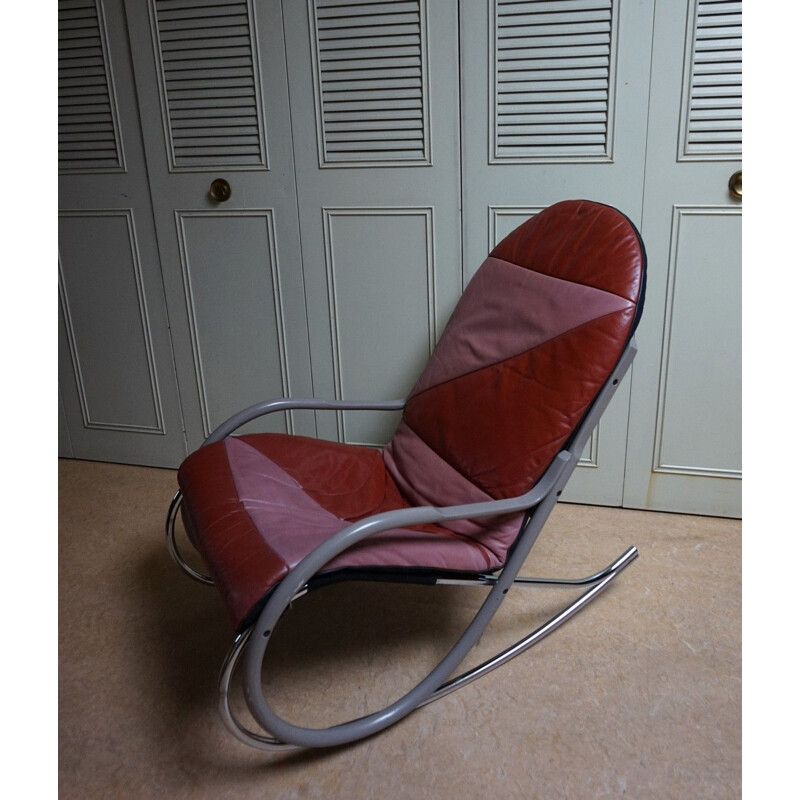 Vintage rocking chair Nonna by Paul Tuttle for Sträslle, Switzerland 1970