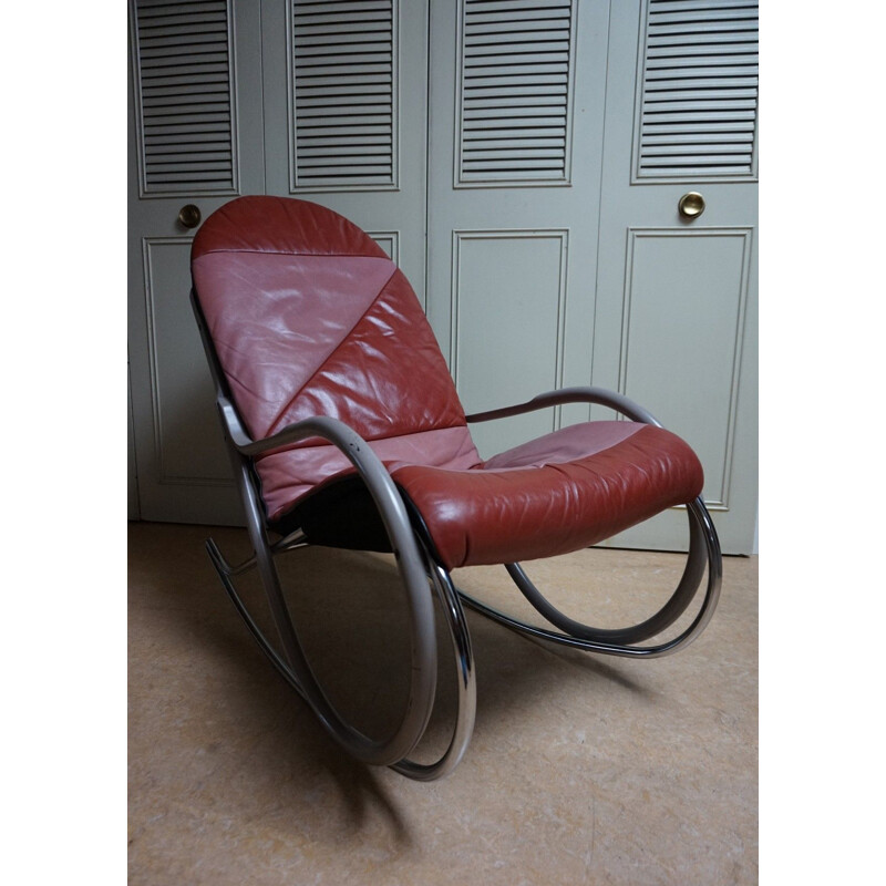 Vintage rocking chair Nonna by Paul Tuttle for Sträslle, Switzerland 1970