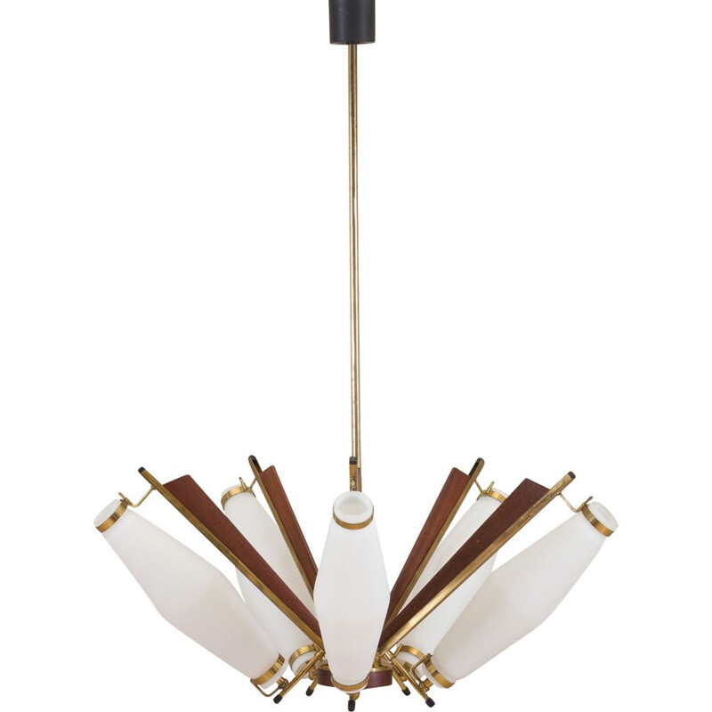 Mid-century chandelier to Stilux Milano, Italian 1950s