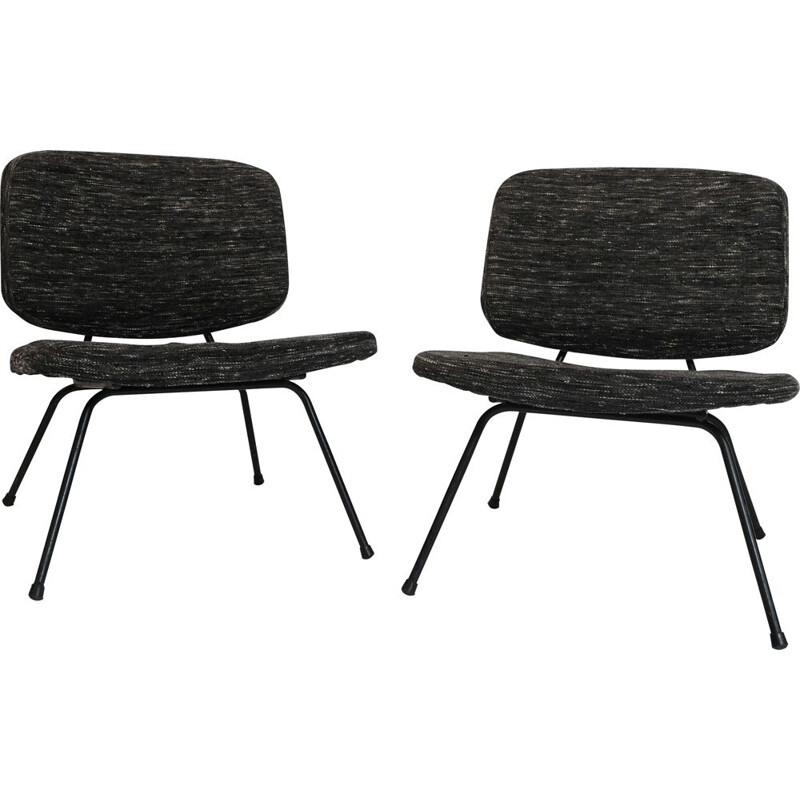 Pair of vintage fireside chair CM 190 by Pierre Paulin for Thonet 1960s