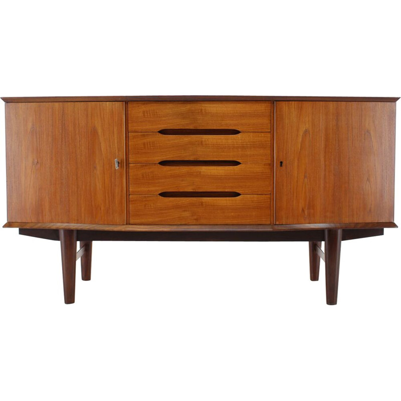 Vintage teak highboard, Denmark 1960