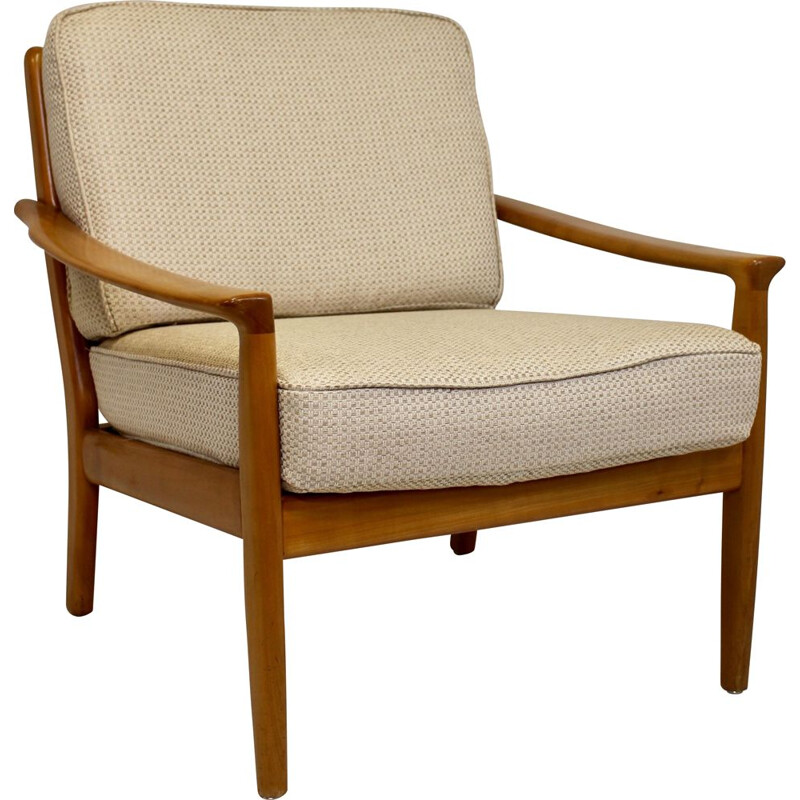 Vintage beechwood armchair, Scandinavian 1960