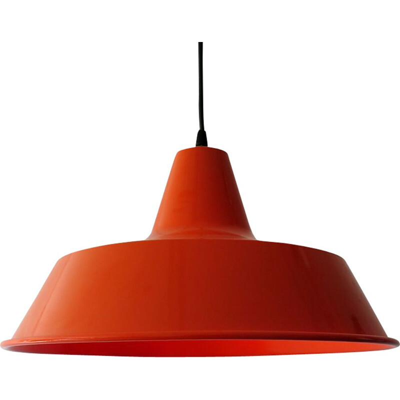 Vintage industrial red pendant lamp