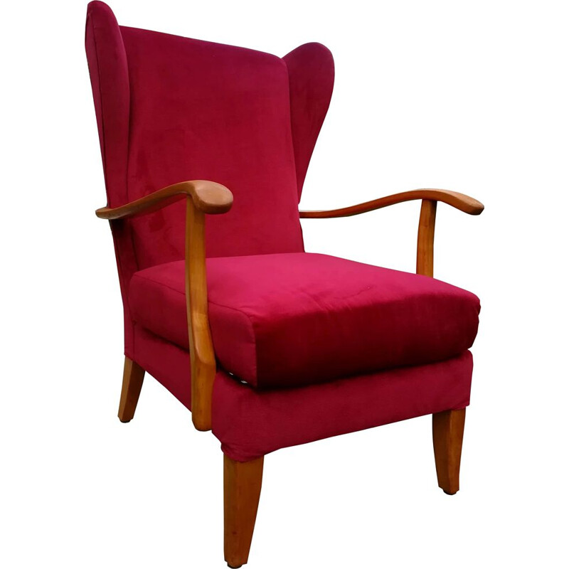 Vintage oak armchair 1950