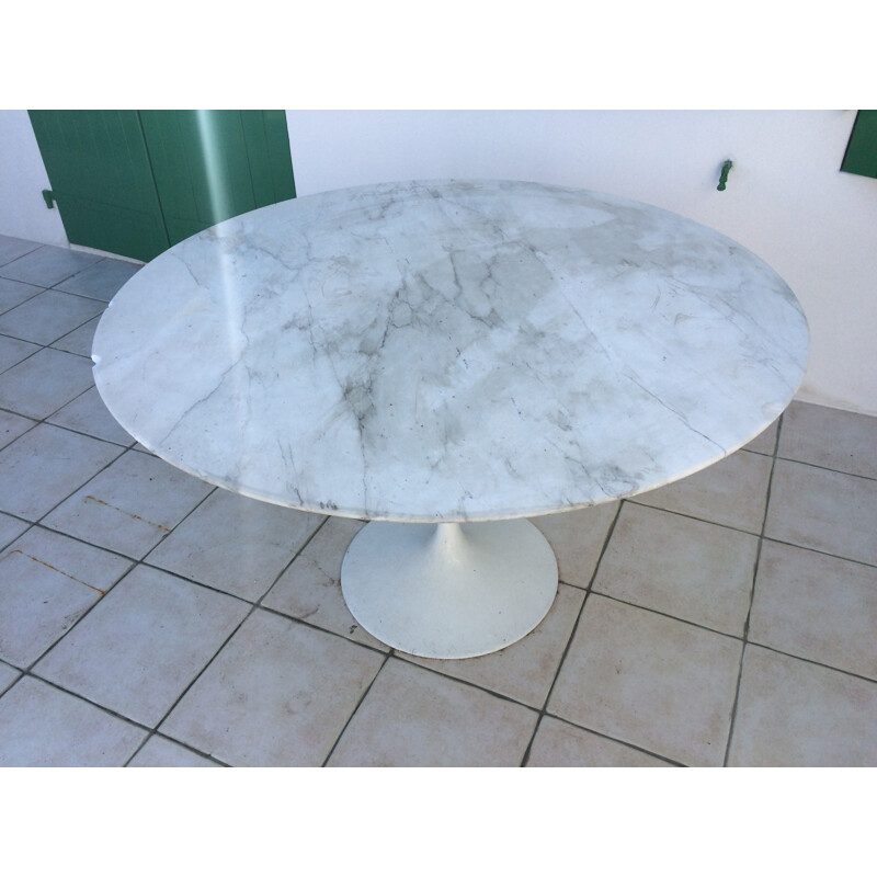 Knoll table in marble with tulip foot, Eero SAARINEN - 1970s