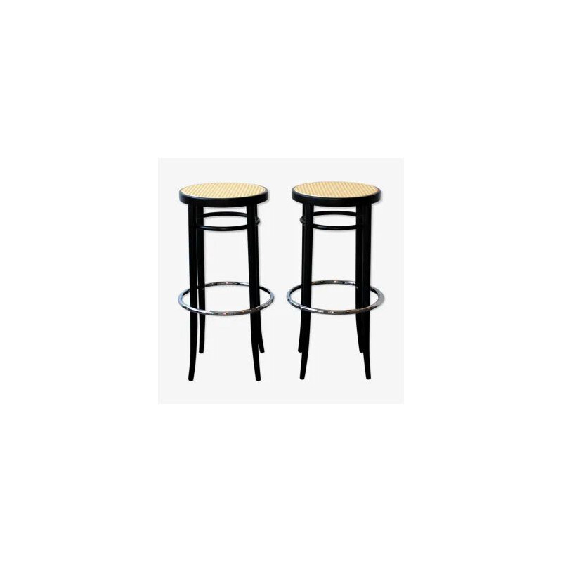 Pair of vintage bar stools model 204 Thonet