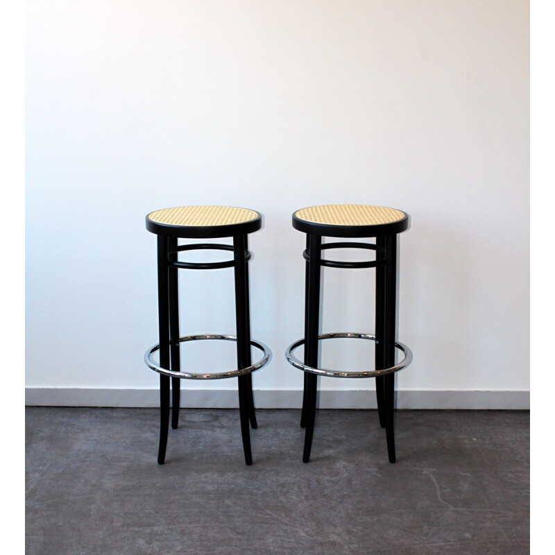 Pair of vintage bar stools model 204 Thonet