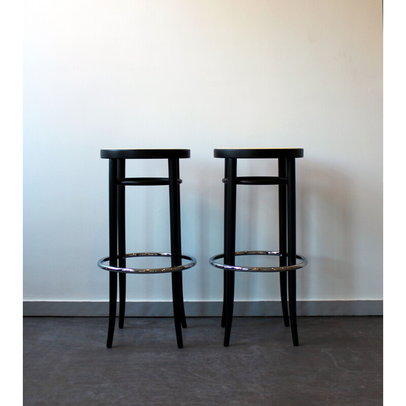 Pair of vintage bar stools model 204 Thonet
