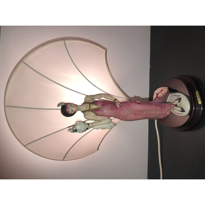 Lampe vintage  de Monte Florence par Giuseppe Armani art déco 1987