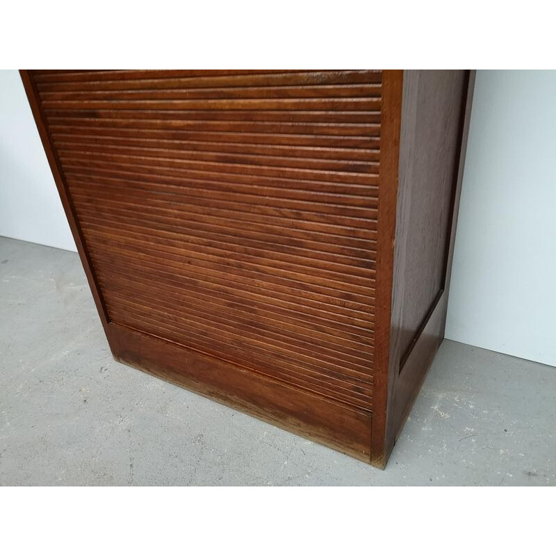 Vintage oak curtain file 1950