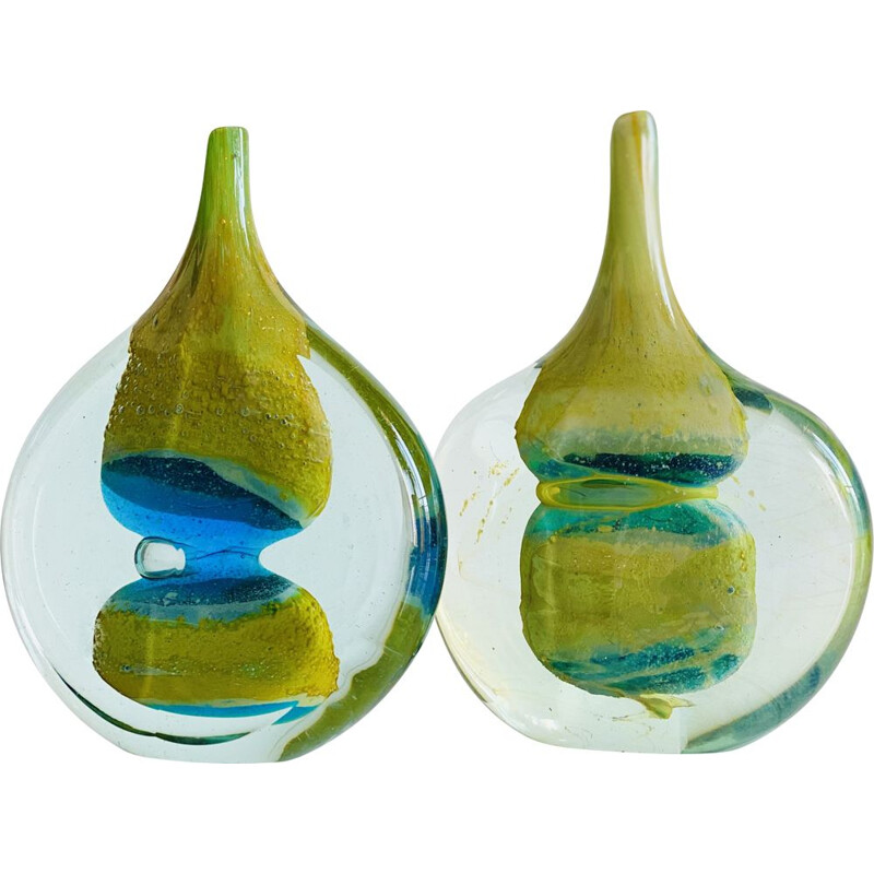 Pair of vintage Lollipop soliflores by Michael Harris, Isle of Malta 1970