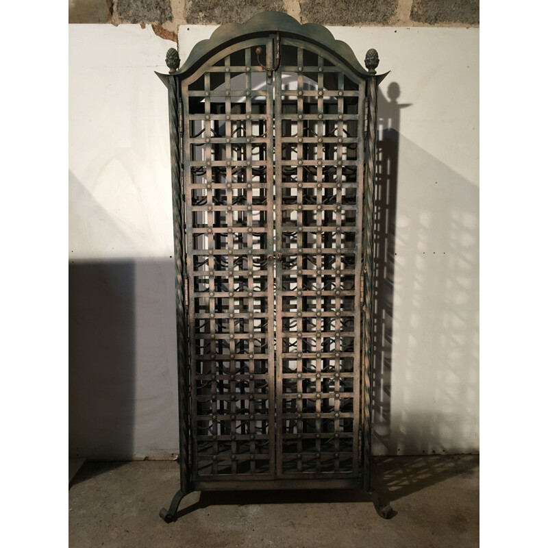 Vintage Wrought iron wine cabinet