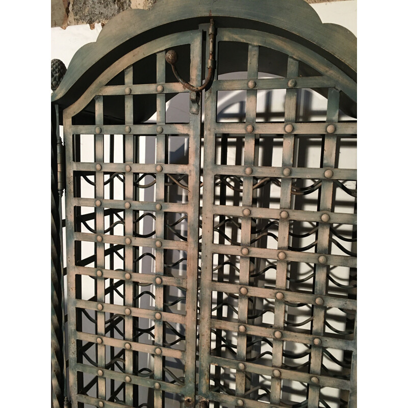 Vintage Wrought iron wine cabinet