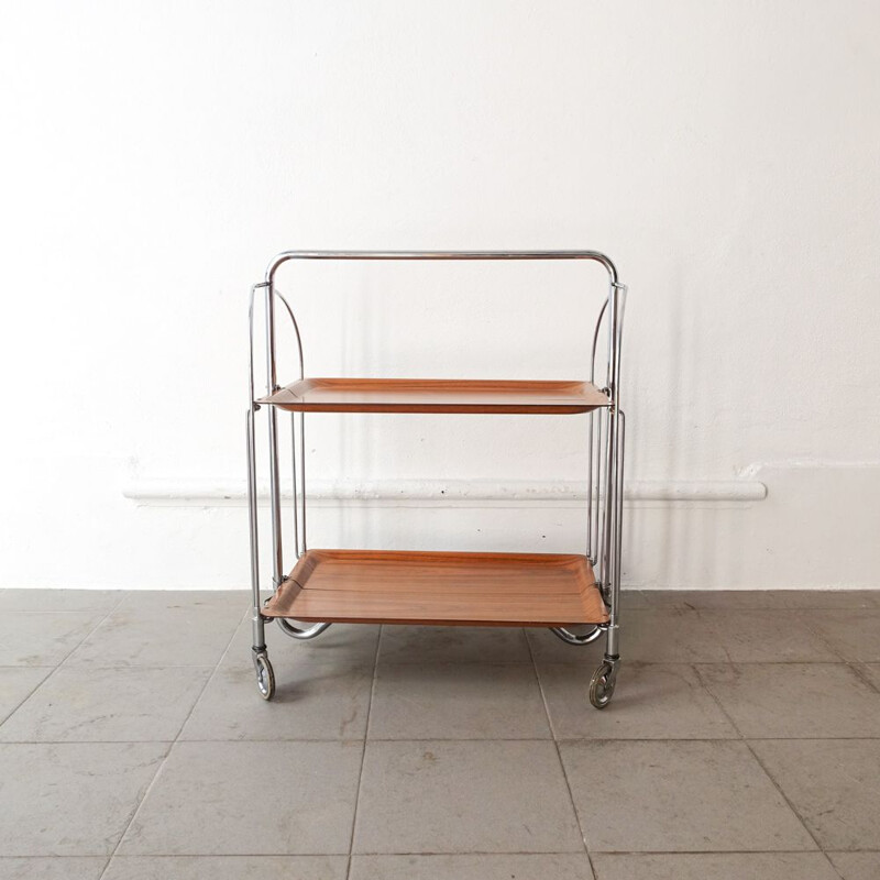 Vintage Foldable Serving Trolley from Bremshey Solingen, Germany 1960s