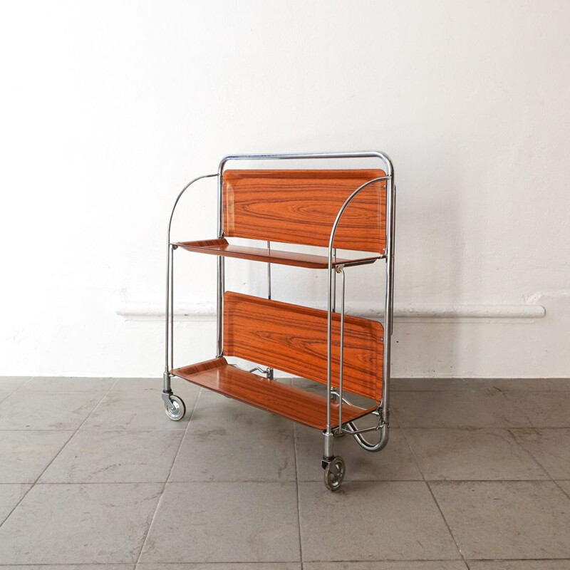 Vintage Foldable Serving Trolley from Bremshey Solingen, Germany 1960s