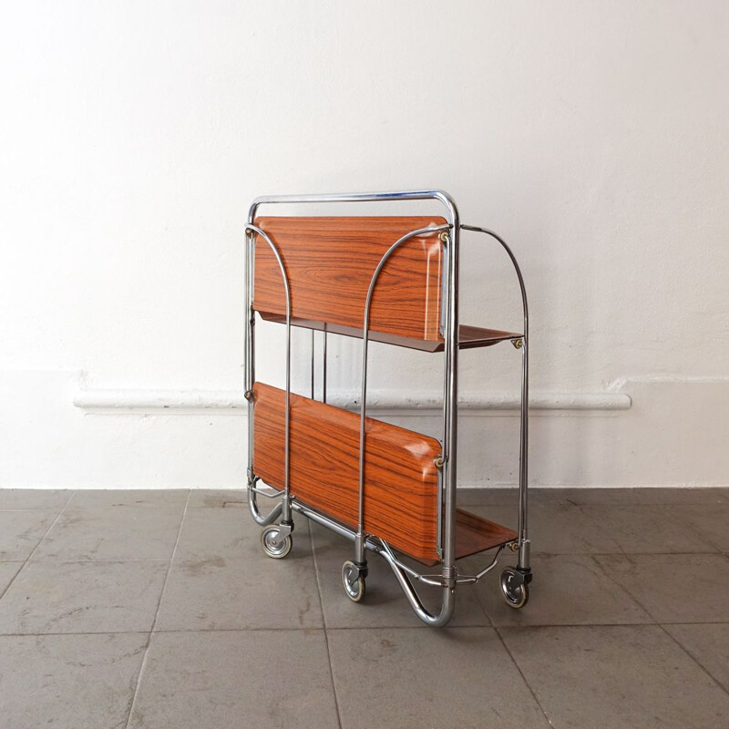 Vintage Foldable Serving Trolley from Bremshey Solingen, Germany 1960s