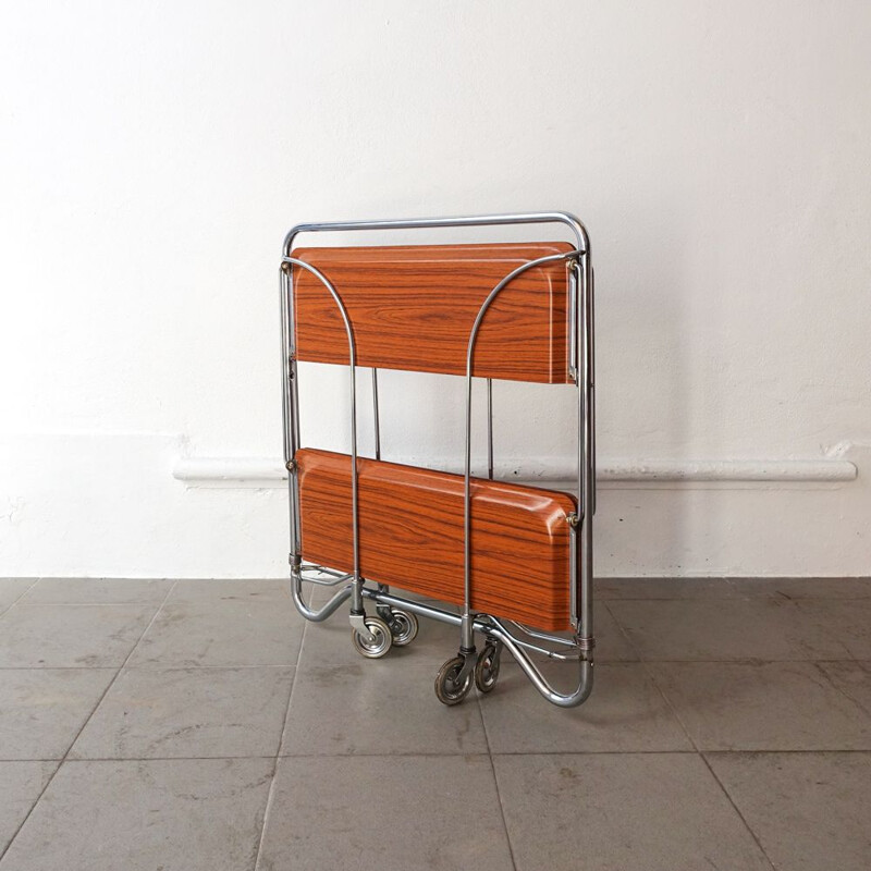 Vintage Foldable Serving Trolley from Bremshey Solingen, Germany 1960s