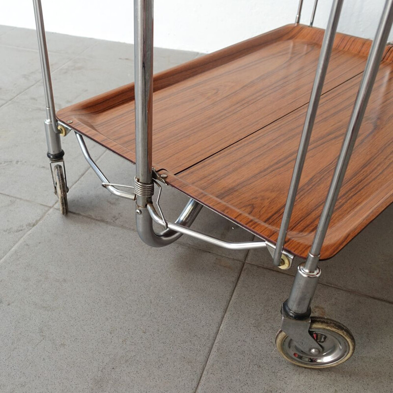 Vintage Foldable Serving Trolley from Bremshey Solingen, Germany 1960s