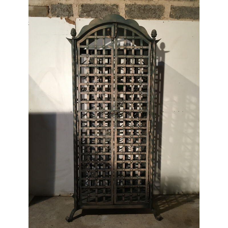 Vintage Wrought iron wine cabinet