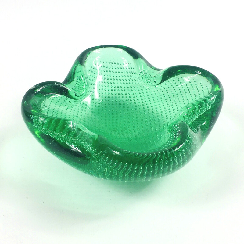 Vintage Bullicante Glass Ashtray or Bowl by Murano, Italy 1960s