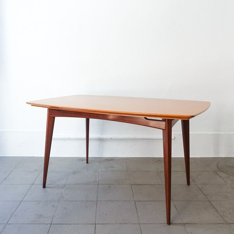 Vintage Agba Wood Nilva Dining Table by José Espinho for Móveis Olaio, Portugal 1960s