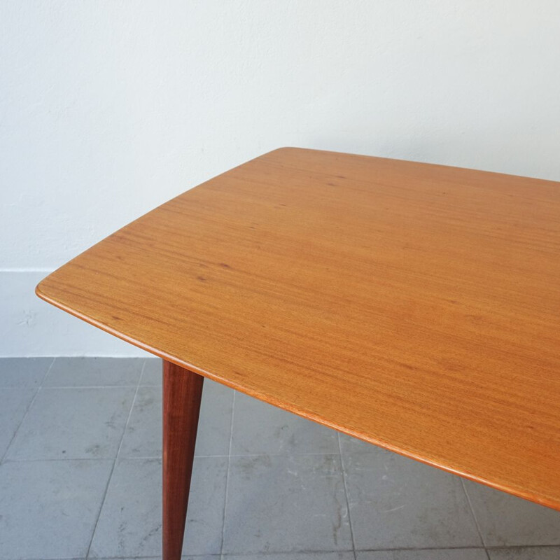Vintage Agba Wood Nilva Dining Table by José Espinho for Móveis Olaio, Portugal 1960s