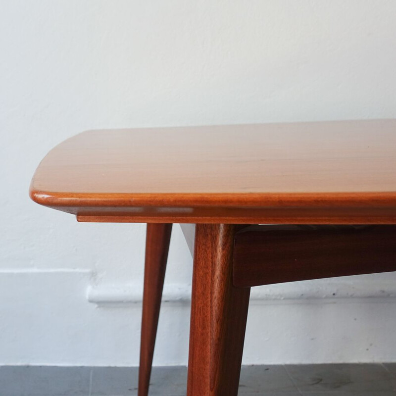 Vintage Agba Wood Nilva Dining Table by José Espinho for Móveis Olaio, Portugal 1960s