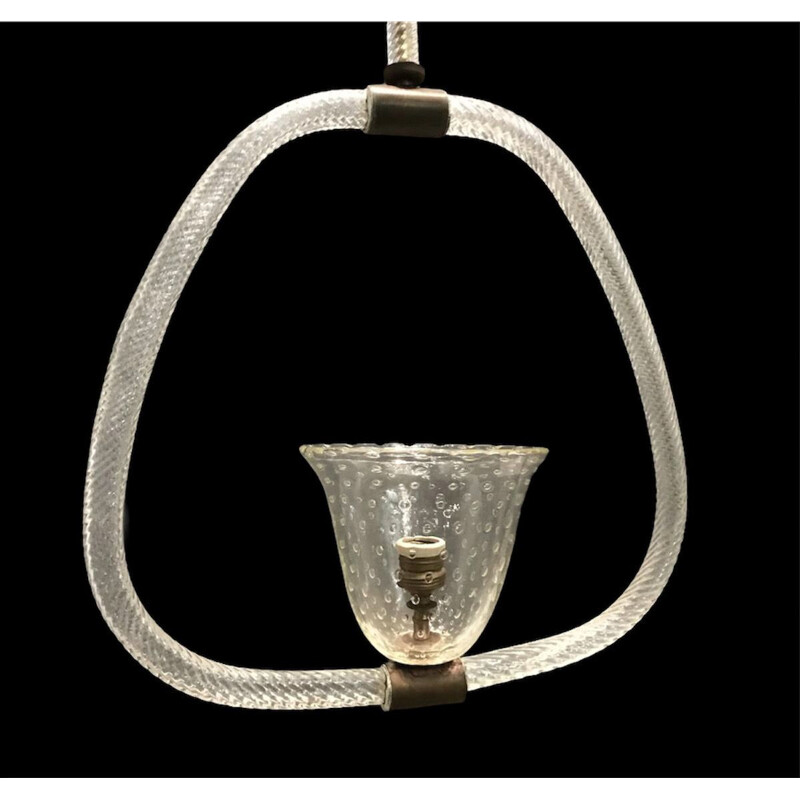 Vintage Murano suspensão de vidro por Ercole Barovier 1940