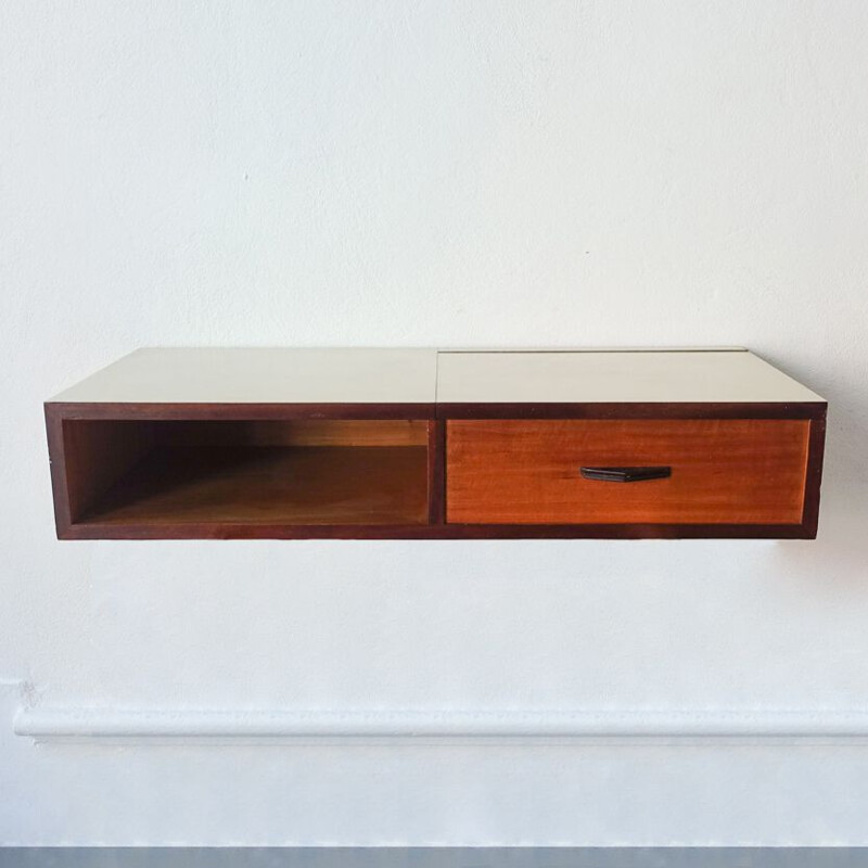 Vintage Wall Desk Vanity Table, Portugal 1960s