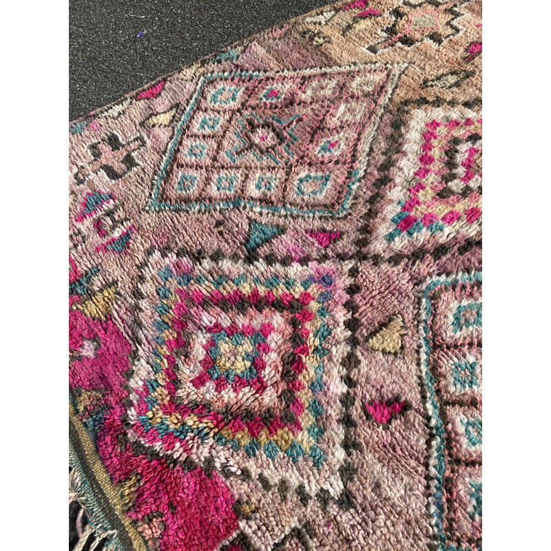 Tapete de lã de berbere Boujaad" vintage feito à mão