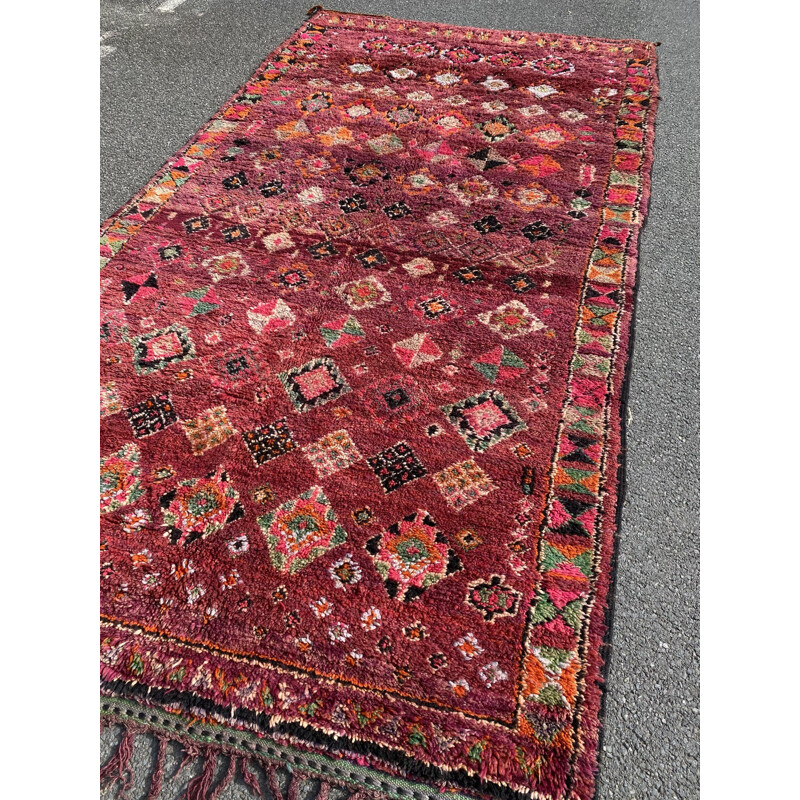 Vintage Berber Teppich Boujaad aus Wolle