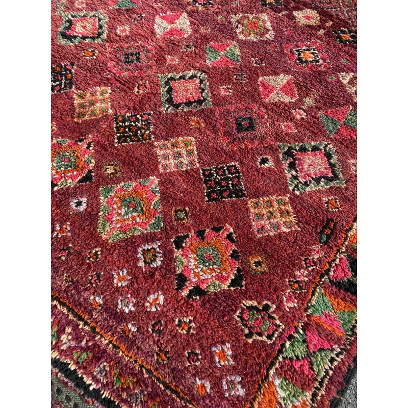 Vintage Berber wool carpet Boujaad