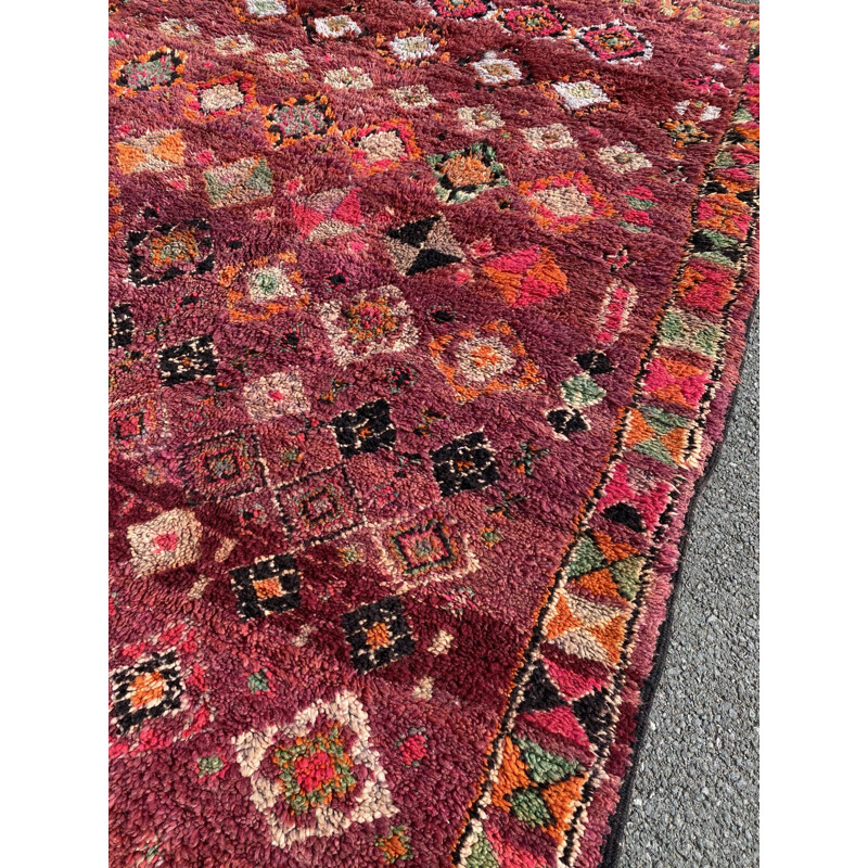 Vintage Berber Teppich Boujaad aus Wolle