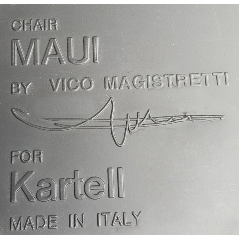 Paire de chaises "Maui" Kartell, Vico MAGISTRETTI - 1990