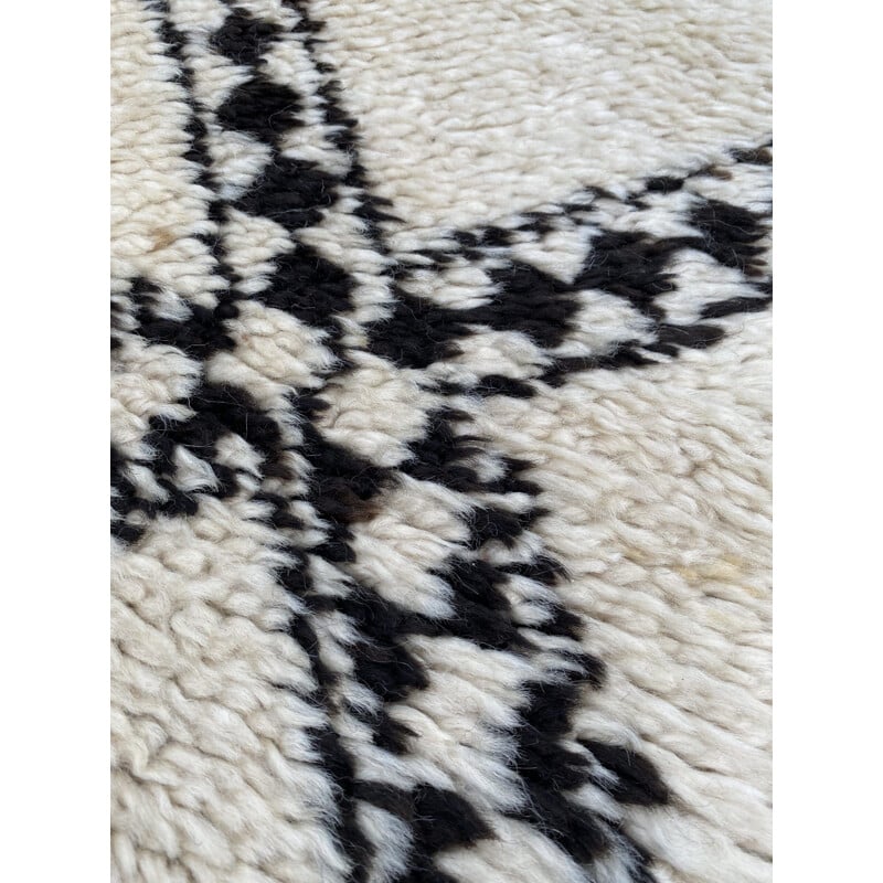Vintage Berber wool carpet from Beni Ourain