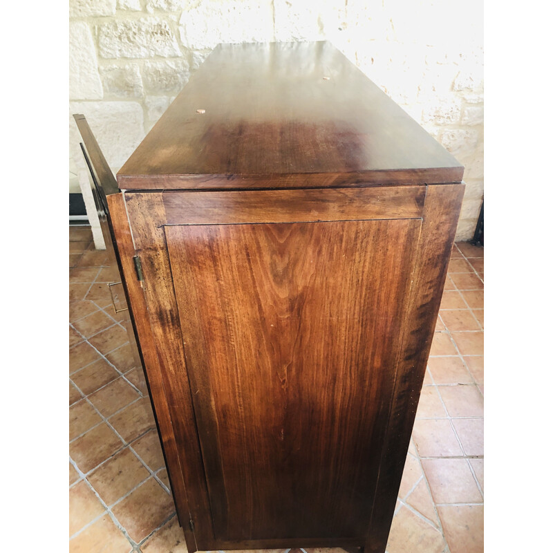 Vintage walnut art deco sideboard 1950s