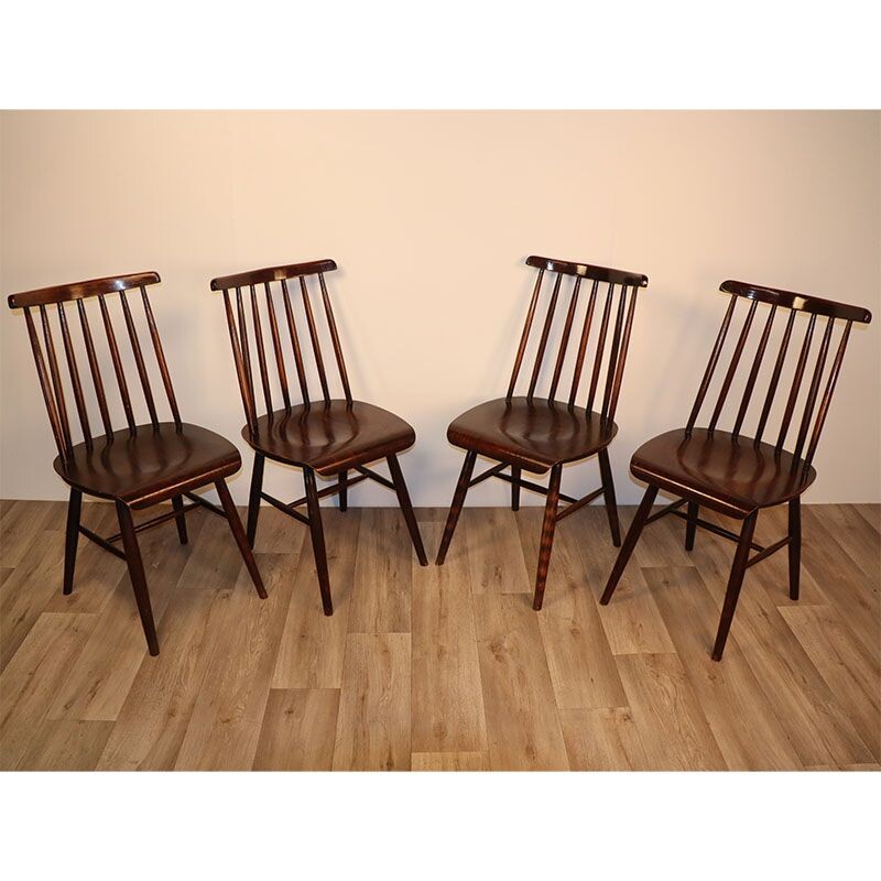 Set of 4 vintage chairs, Scandinavian 1960s
