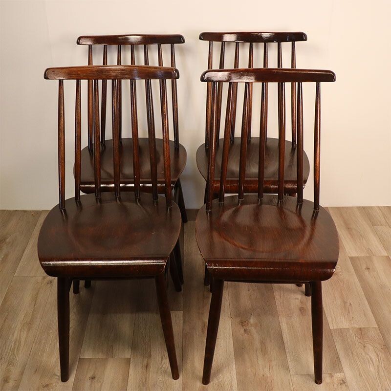 Set of 4 vintage chairs, Scandinavian 1960s