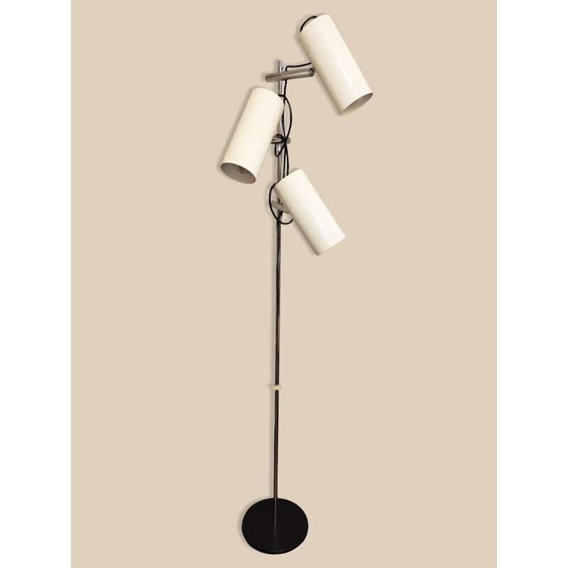 Vintage floor lamp with 3 adjustable light arms, 1970