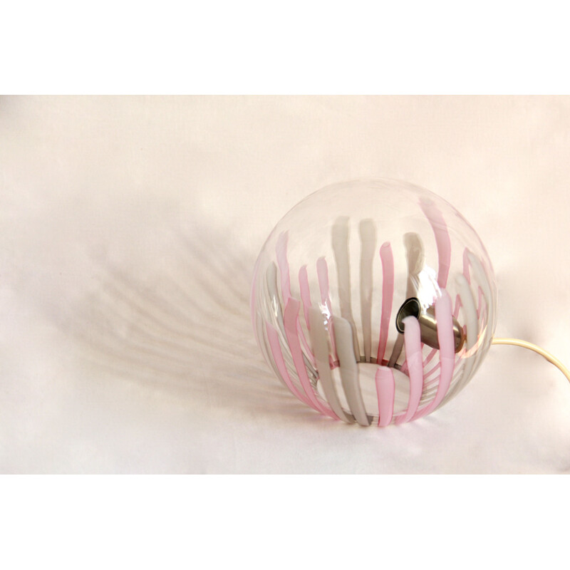 Vintage Bollicina Pink Murano Lamp by La Murrina, Italy 1970s