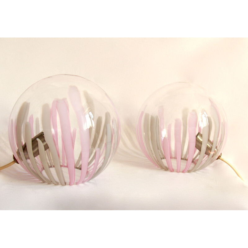 Vintage Bollicina Pink Murano Lamp by La Murrina, Italy 1970s